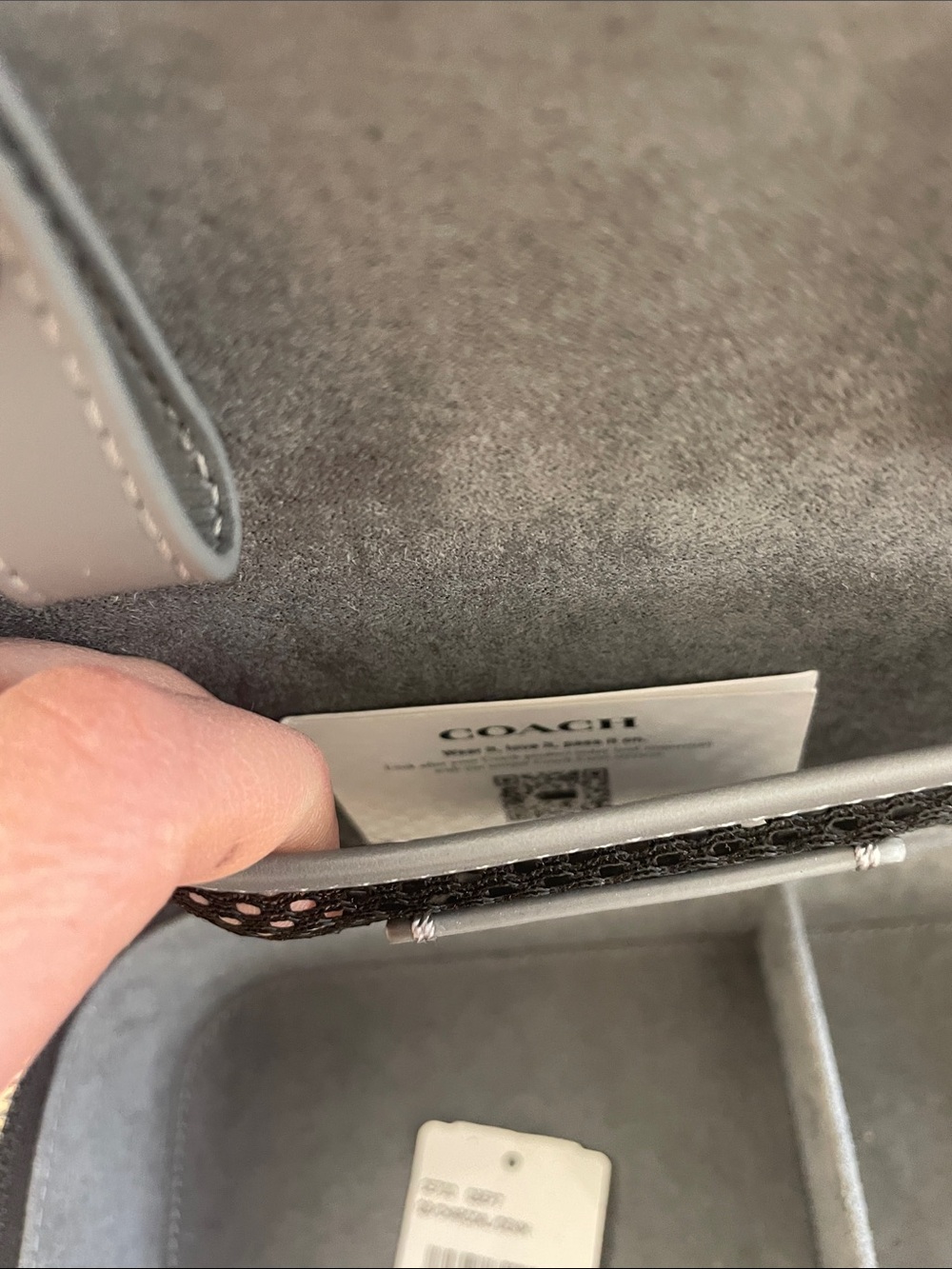 New Coach charcoal Signature accessories Zip Pouch - Picture 10 of 14